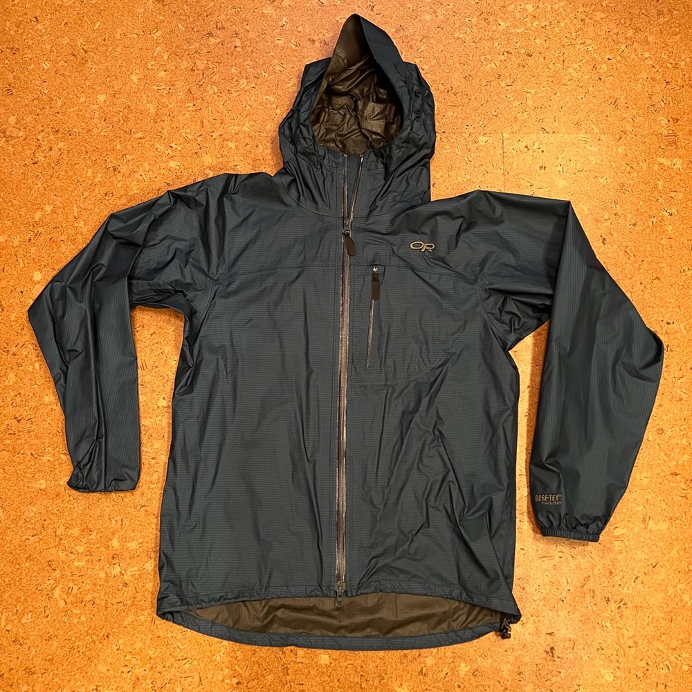 Outdoor Research Men's Rain Jacket | Dark Blue | Gore-Tex | Size M